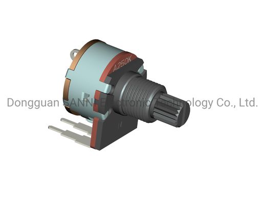 Horizontal Plastic Shaft Potentiometer 16mm With Rotary Switch RV16801NS