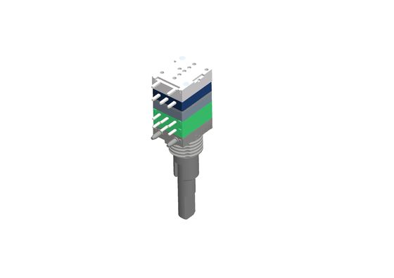 Metal Dual Shaft Rotary Encoder Incremental With 0.5mm Push Switch