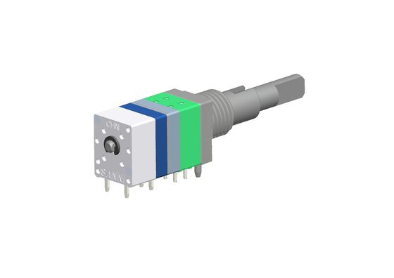 8mm Double Shaft Absolute Rotary Encoder Incremental Integrated With Rotary Switch