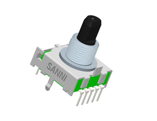 Multiple Positions Square Electronic Rotary Switch 17mm For Audio RS171