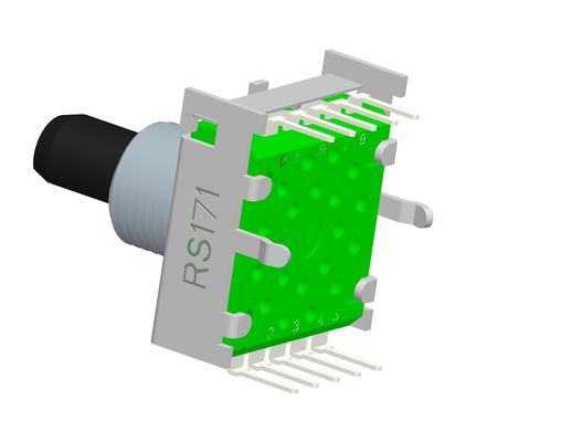 Multiple Positions Square Electronic Rotary Switch 17mm For Audio RS171