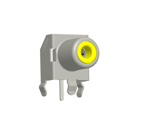 Stereo Yellow RCA Female Connector Single Unit RCA01-004-PY For RF Automobile