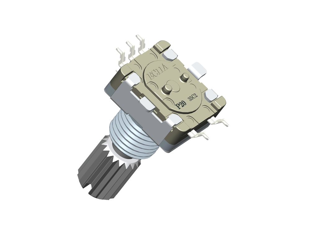 EC11 Incremental Rotary Encoder 10mA 5V DC Metal Shaft 20mm for Automotive electronics